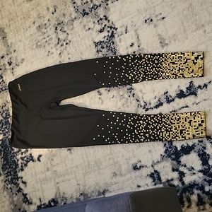 Ascis leggings black gold gradient small